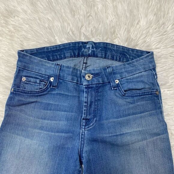 7 For All Mankind Womens The Ankle Skinny Jeans Size 26 Stretch - Picture 2 of 10